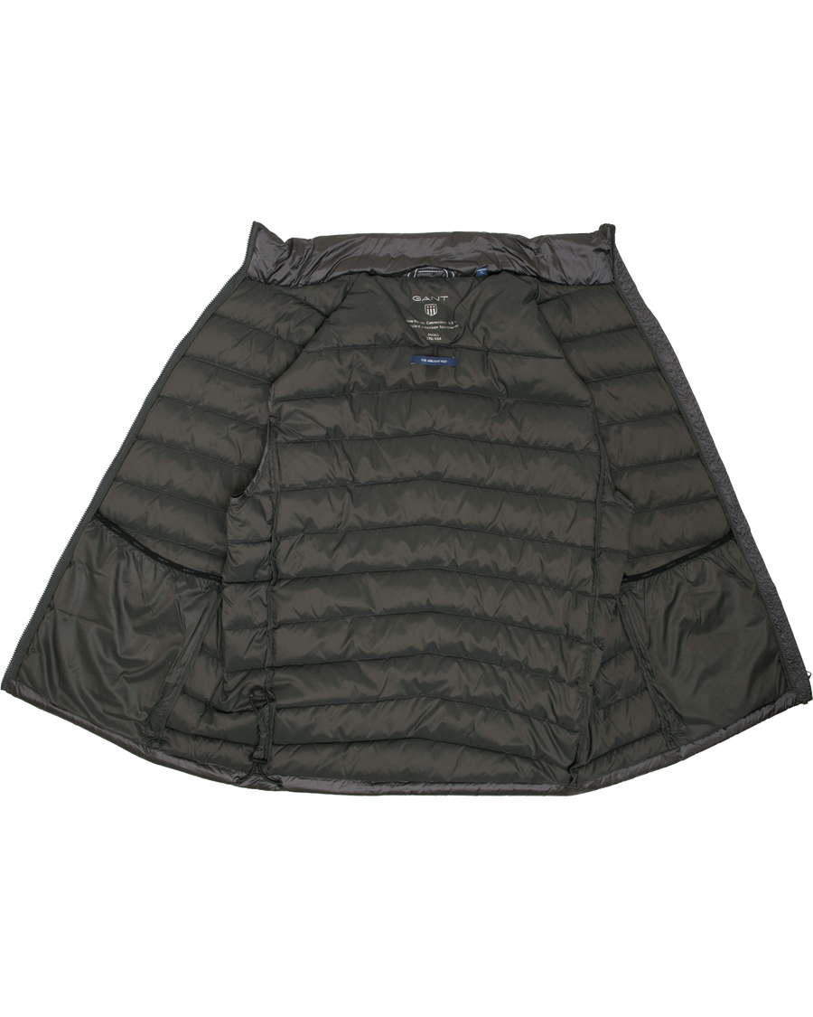 Herre | Jakker | GANT | The Airlight Down Vest Dark Grey