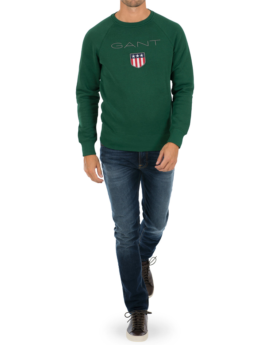 Herre | Trøjer | GANT | Shield Crew Neck Sweatshirt Ivy Green