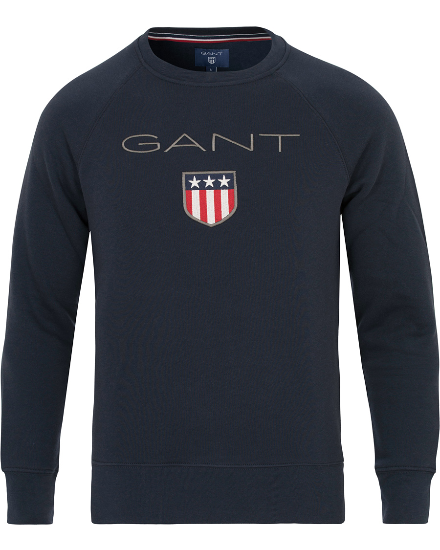 Herre | Trøjer | GANT | Shield Crew Neck Sweatshirt Evening Blue