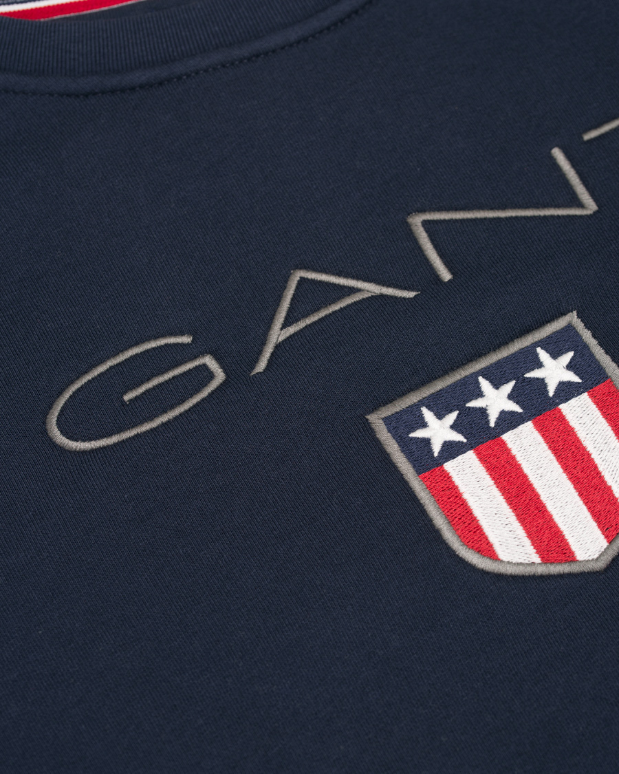 Herre | Trøjer | GANT | Shield Crew Neck Sweatshirt Evening Blue