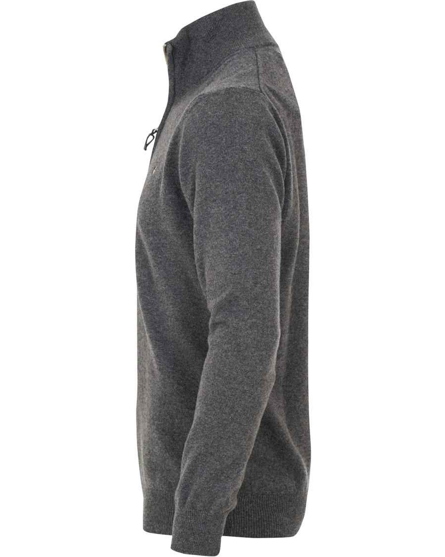 Herre | Trøjer | GANT | Super Fine Lambswool Half Zip Antracite Melange