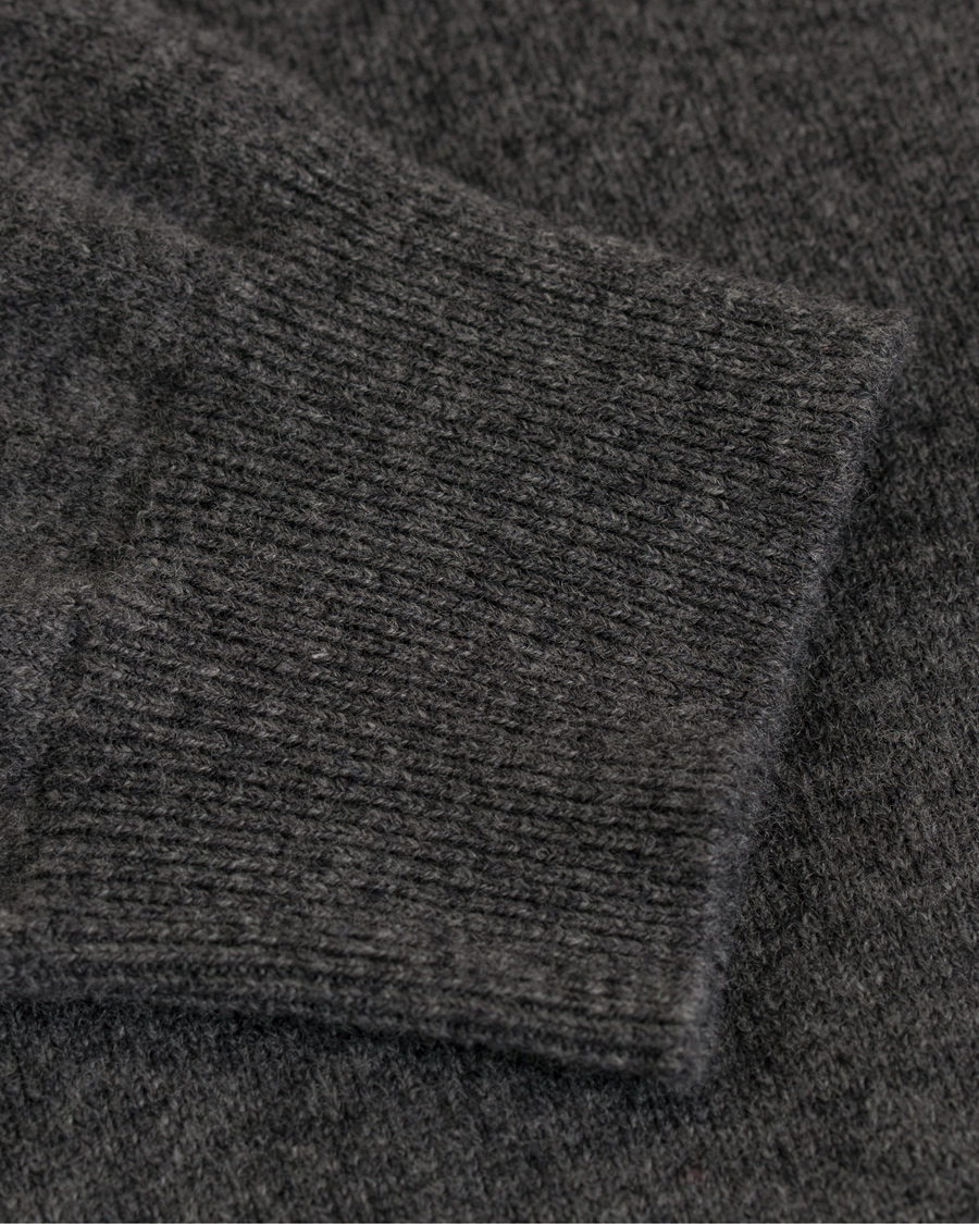 Herre | Trøjer | GANT | Super Fine Lambswool Half Zip Antracite Melange