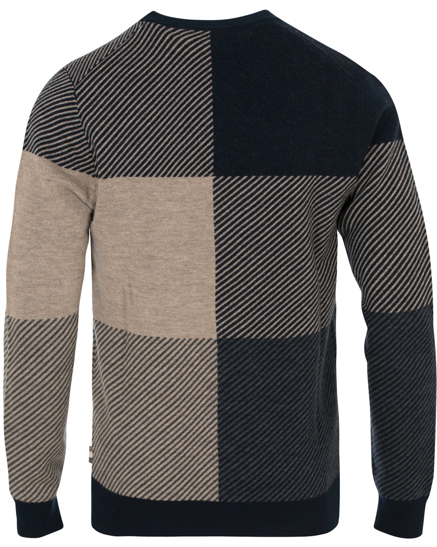 Herre | Trøjer | Aquascutum | Clapton Large Check Knit Navy