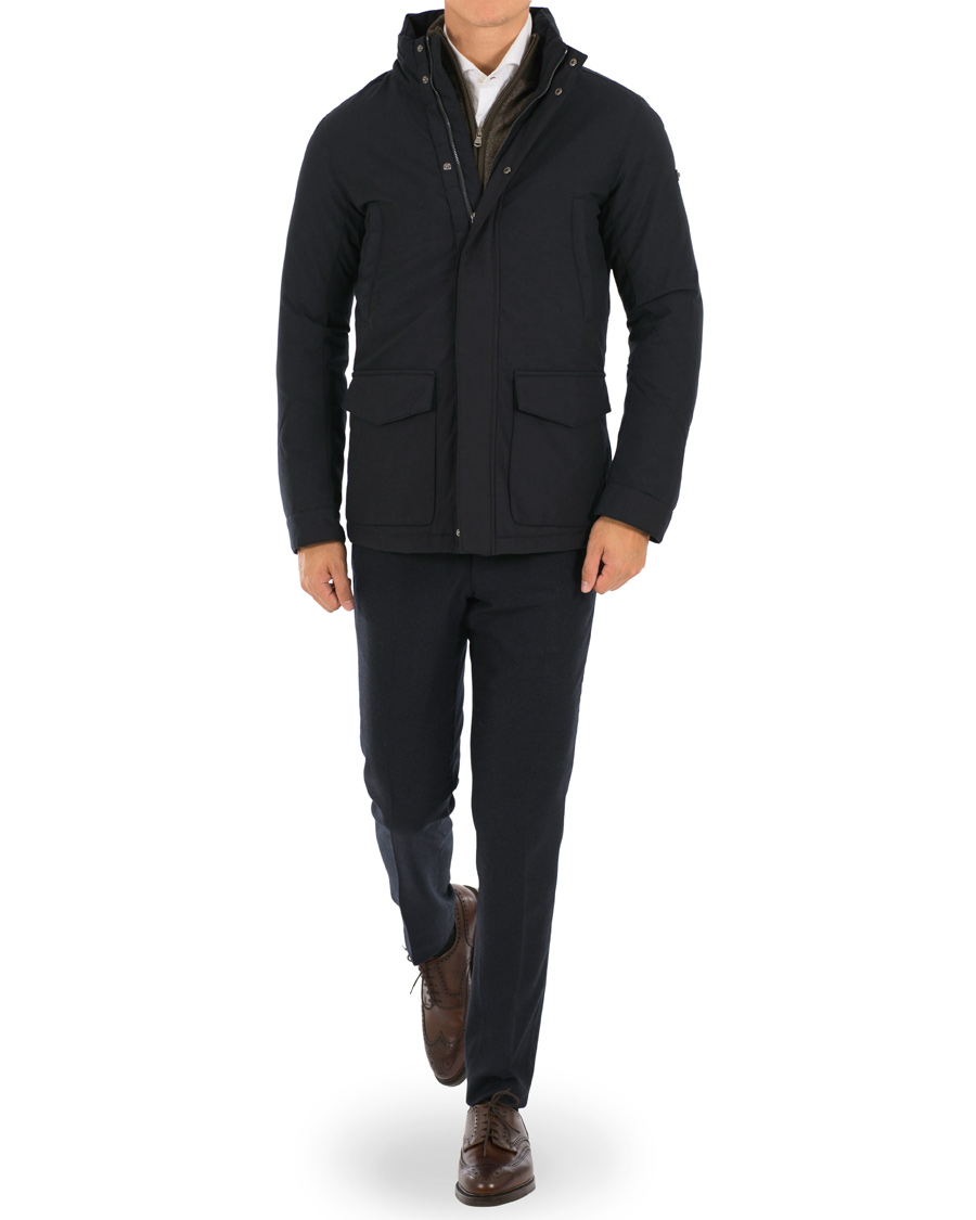 Hackett Finsbury Field Down Jacket Navy CareOfCarl
