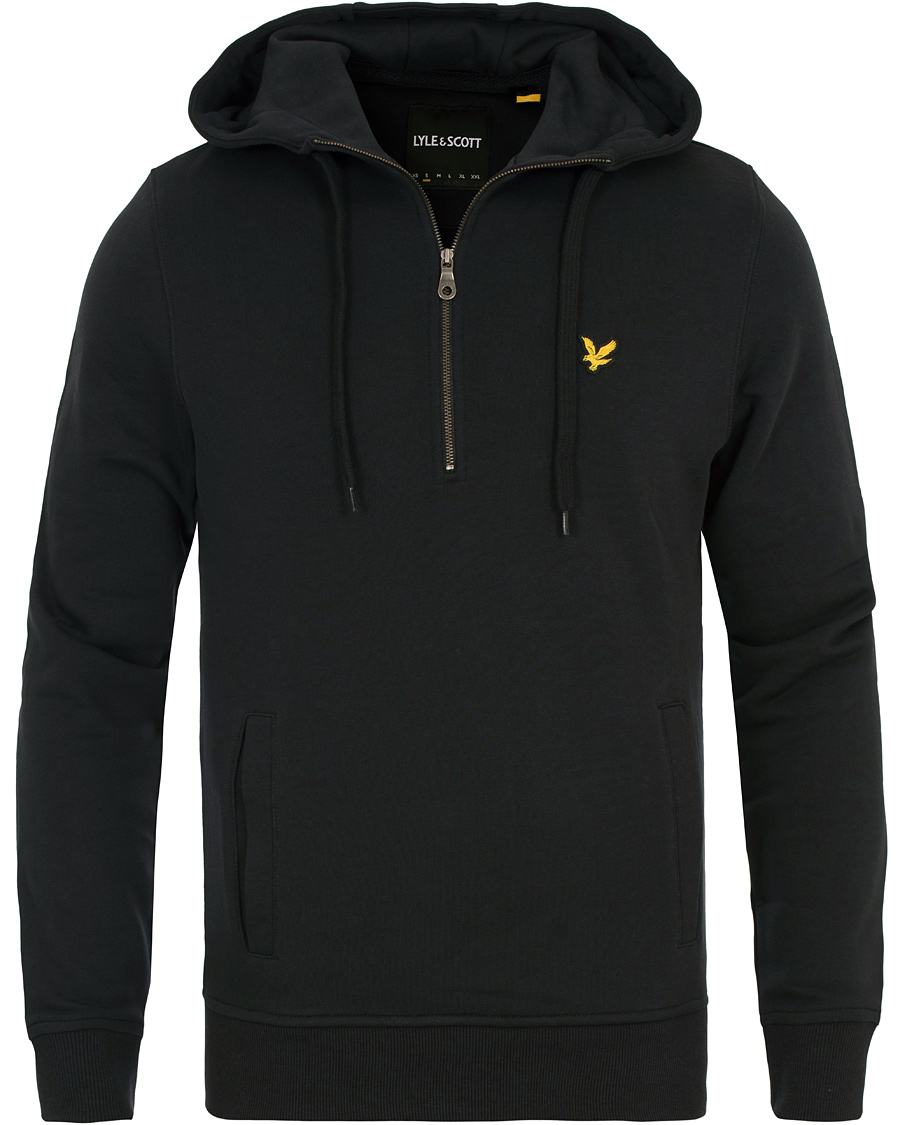 Herre | Trøjer | Lyle & Scott | Half Zip Hoodie True Black