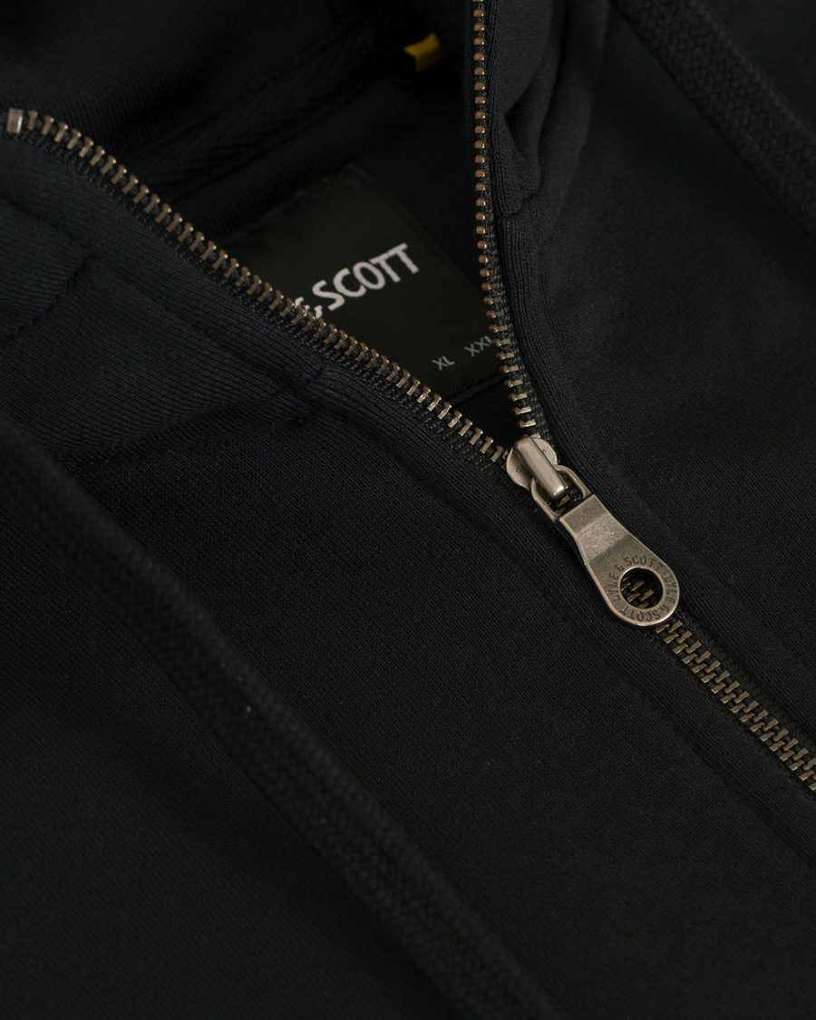 Herre | Trøjer | Lyle & Scott | Half Zip Hoodie True Black