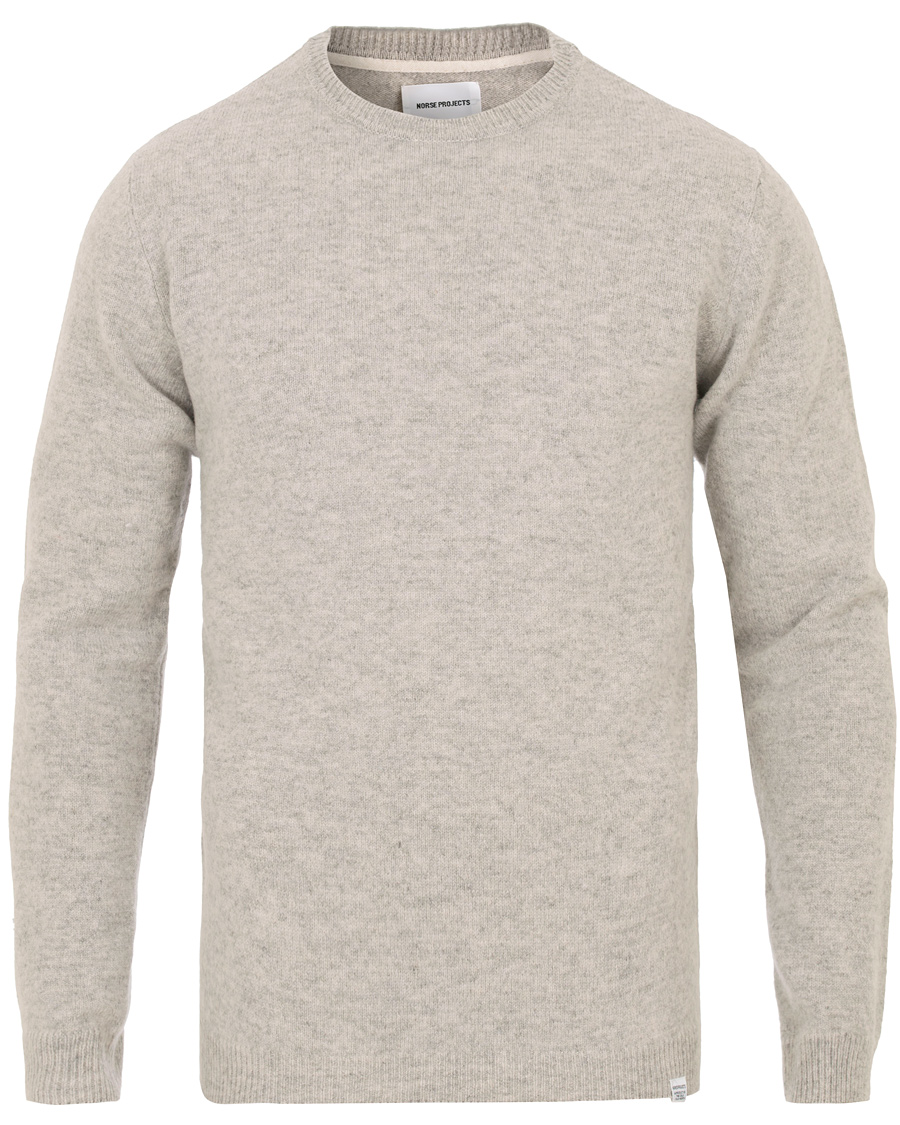 Herre | Trøjer | Norse Projects | Sigfred Lambswool Crew Neck Light Grey Melange