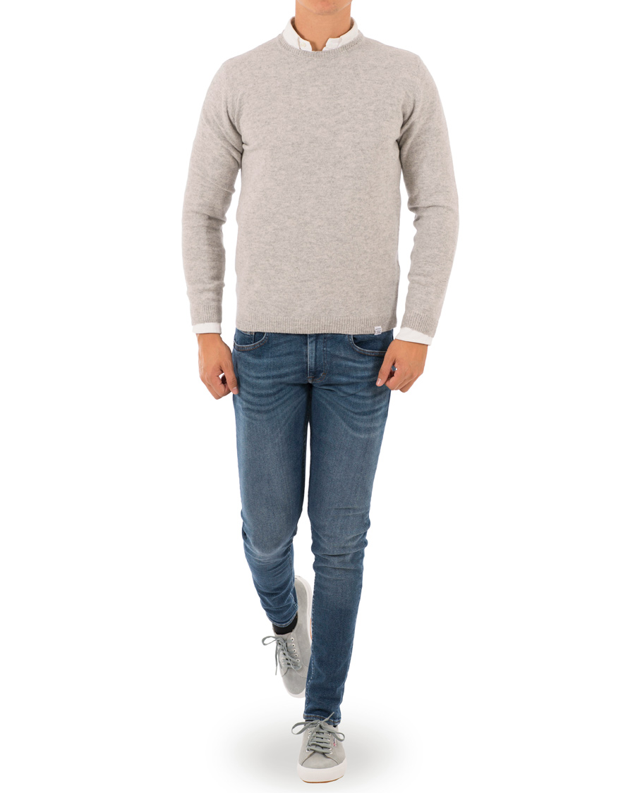 Herre | Trøjer | Norse Projects | Sigfred Lambswool Crew Neck Light Grey Melange