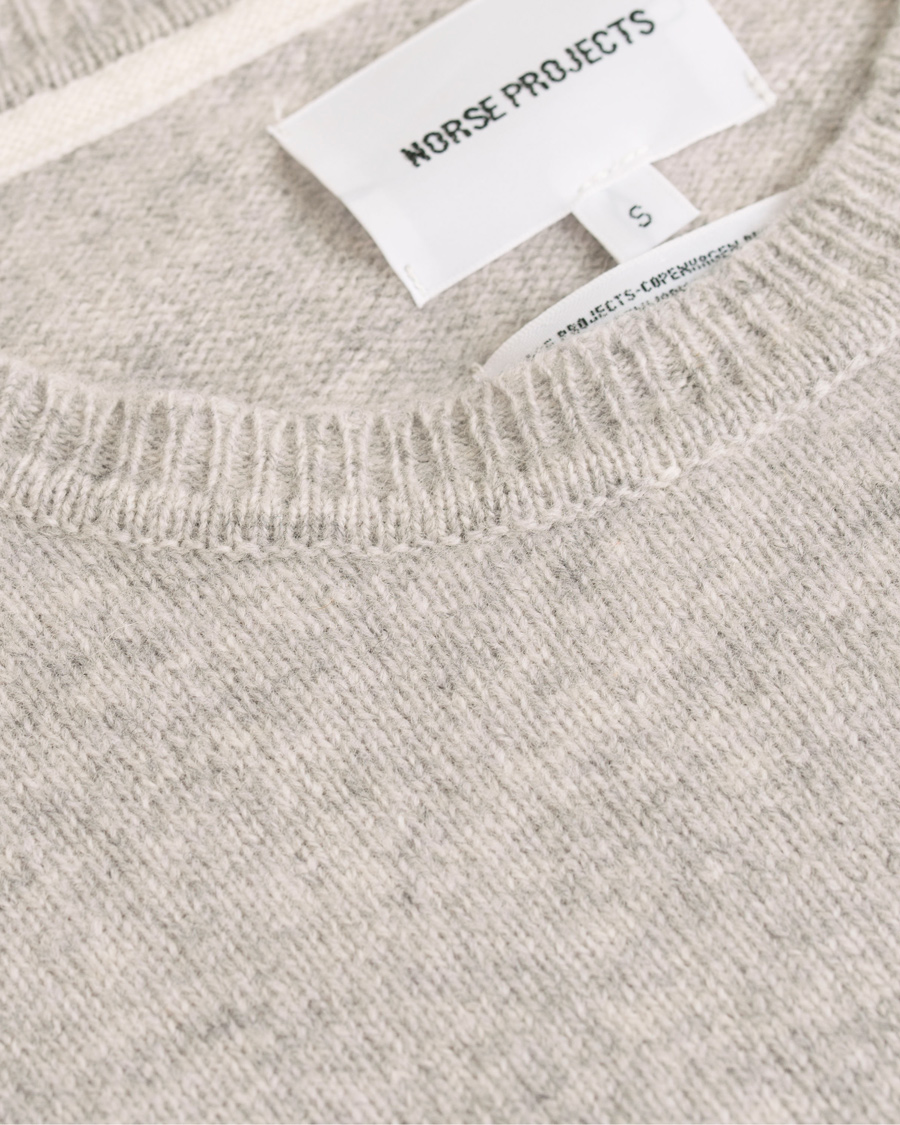 Herre | Trøjer | Norse Projects | Sigfred Lambswool Crew Neck Light Grey Melange
