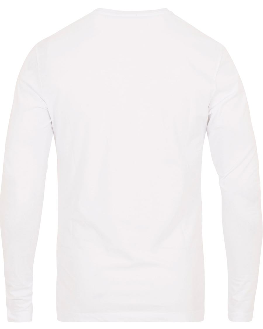 Herre | T-Shirts | Calvin Klein Jeans | Calvin Klein Tribute Long Sleeve Crew Neck Tee White