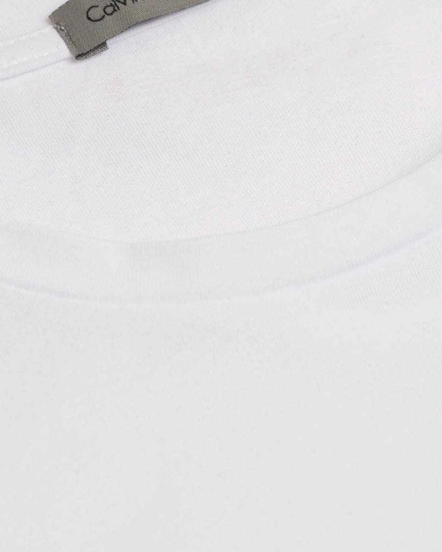 Herre | T-Shirts | Calvin Klein Jeans | Calvin Klein Tribute Long Sleeve Crew Neck Tee White