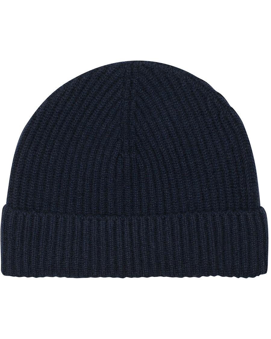 Herre | Johnstons of Elgin Cashmere Beanie Navy | Johnstons of Elgin | Cashmere Beanie Navy