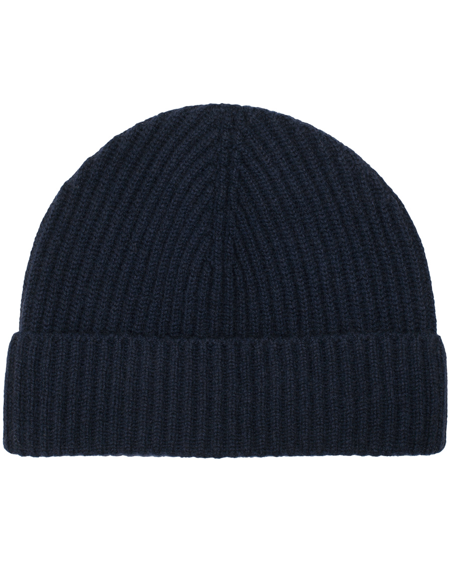 Herre | Johnstons of Elgin Cashmere Beanie Navy | Johnstons of Elgin | Cashmere Beanie Navy