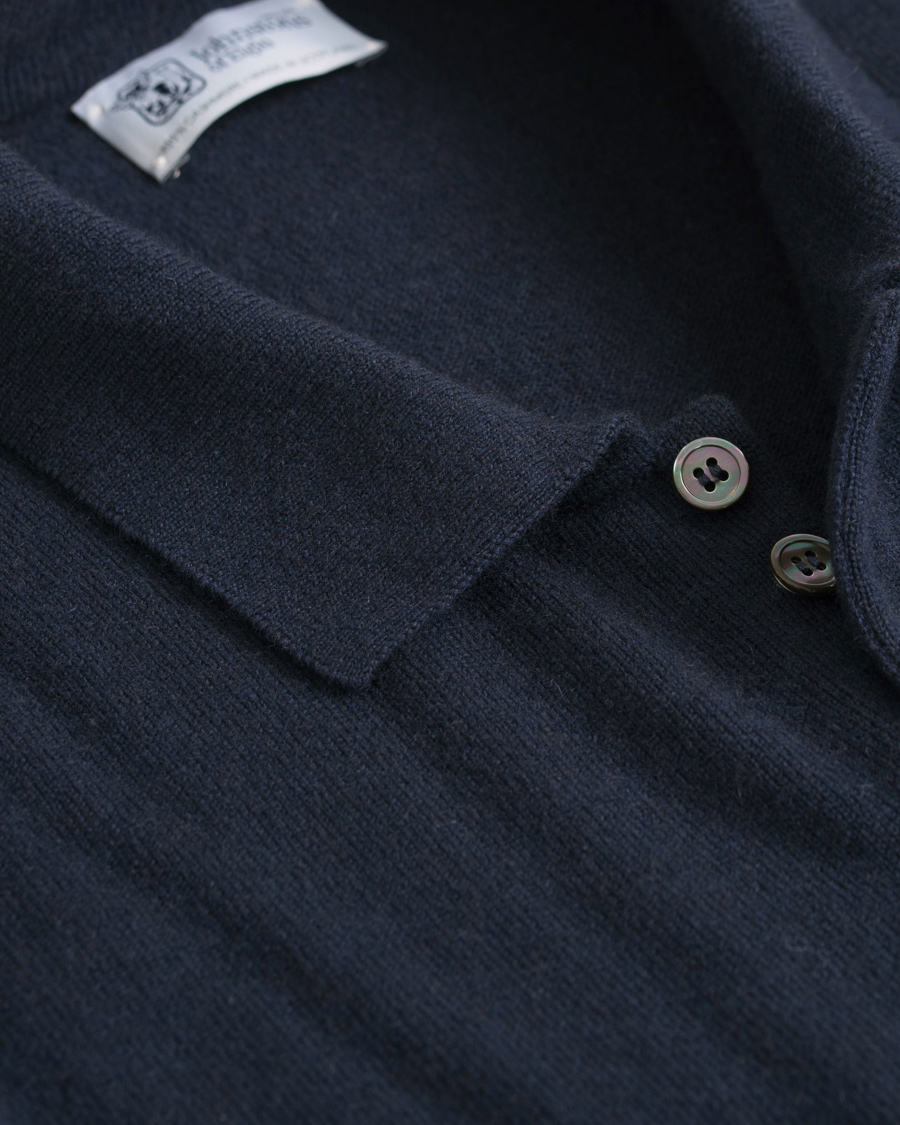 Herre | Trøjer | Johnstons of Elgin | Cashmere Cardigan Navy