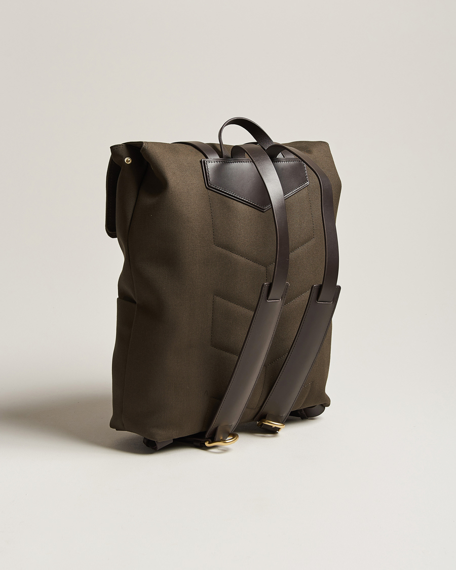 Herre | Tilbehør | Mismo | M/S Nylon Backpack Army/Dark Brown