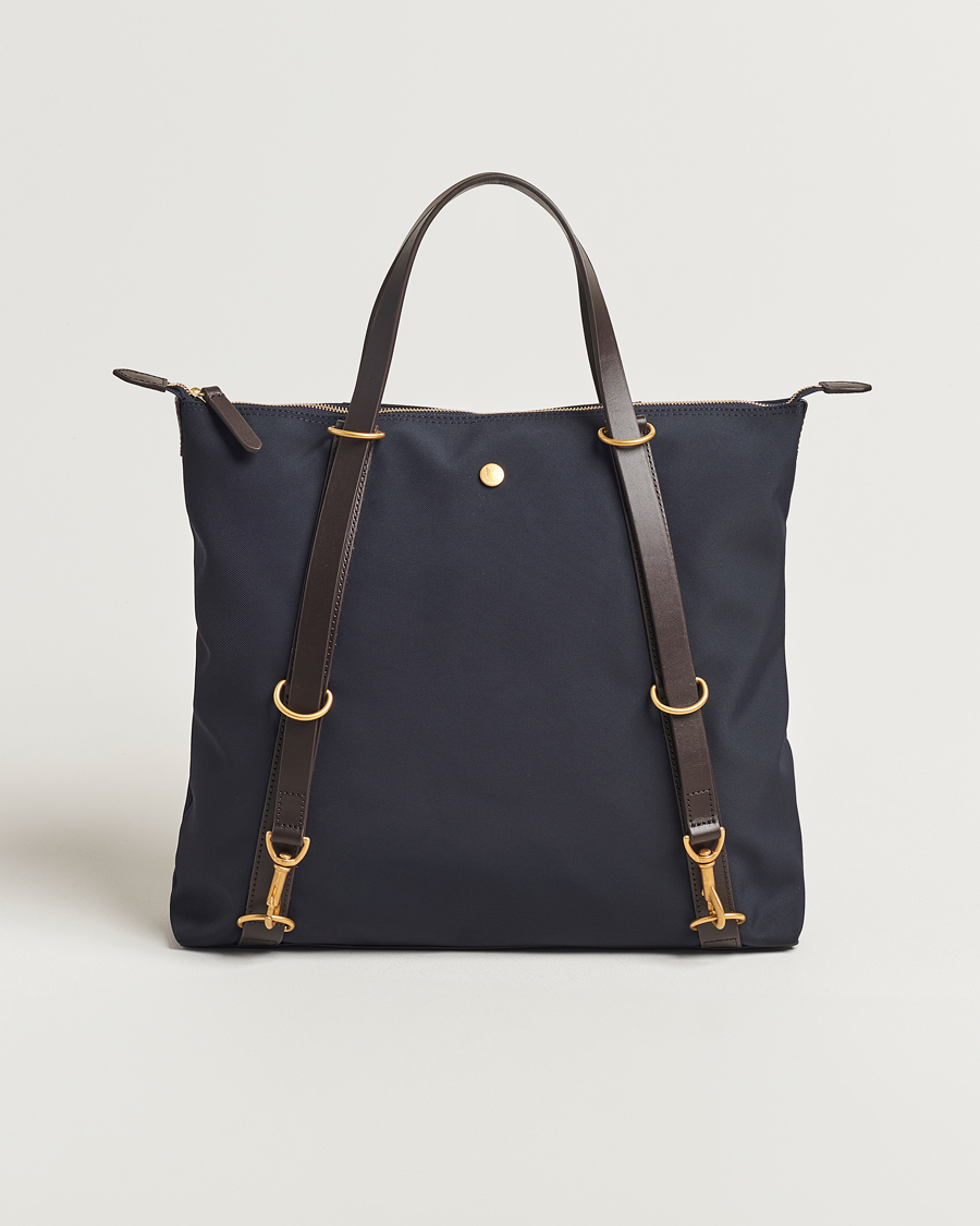 Herre | Mismo M/S Nylon Day Pack Navy/Dark Brown | Mismo | M/S Nylon Day Pack Navy/Dark Brown