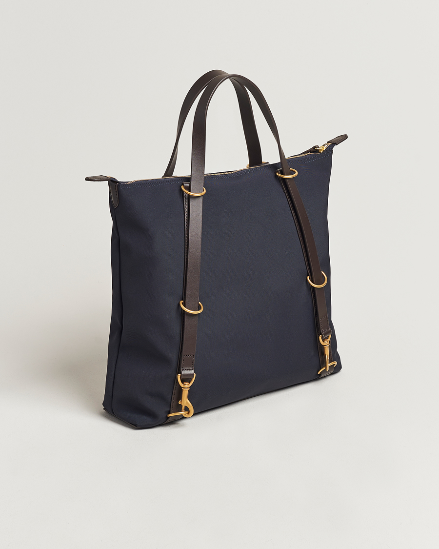 Herre | Mismo M/S Nylon Day Pack Navy/Dark Brown | Mismo | M/S Nylon Day Pack Navy/Dark Brown