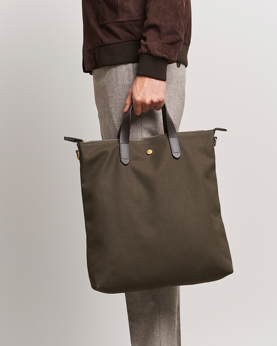 Herre | Tote bags | Mismo | M/S Canvas Shopper Army/Dark Brown