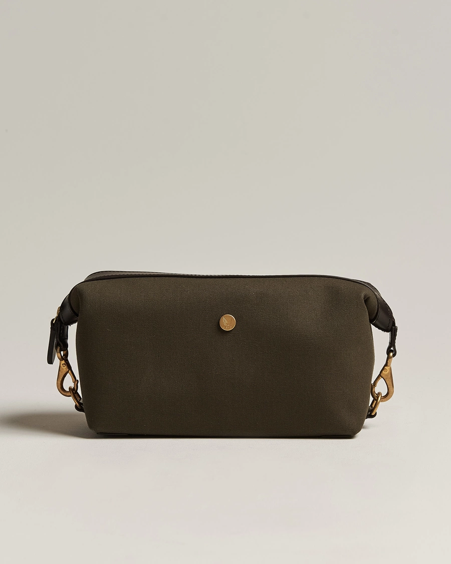 Herre | Tasker | Mismo | M/S Nylon Washbag Army/Dark Brown