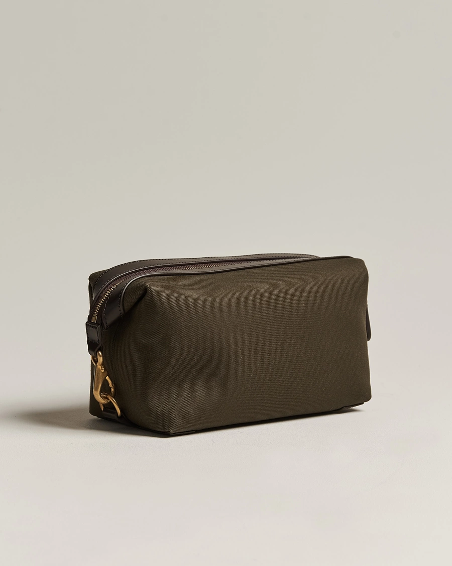 Herre | Tasker | Mismo | M/S Nylon Washbag Army/Dark Brown