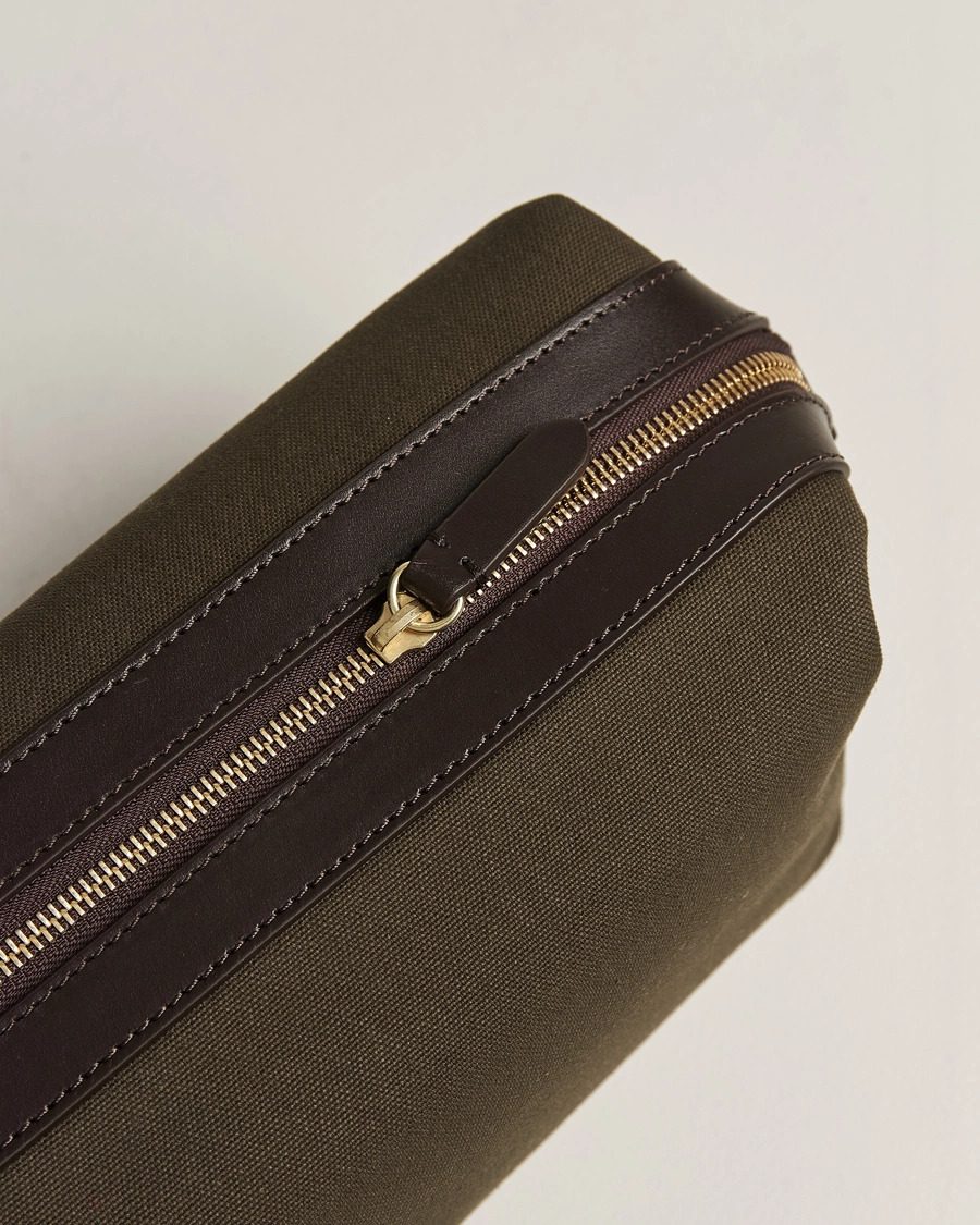 Herre | Tasker | Mismo | M/S Nylon Washbag Army/Dark Brown