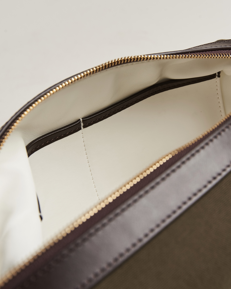 Herre | Tasker | Mismo | M/S Nylon Washbag Army/Dark Brown