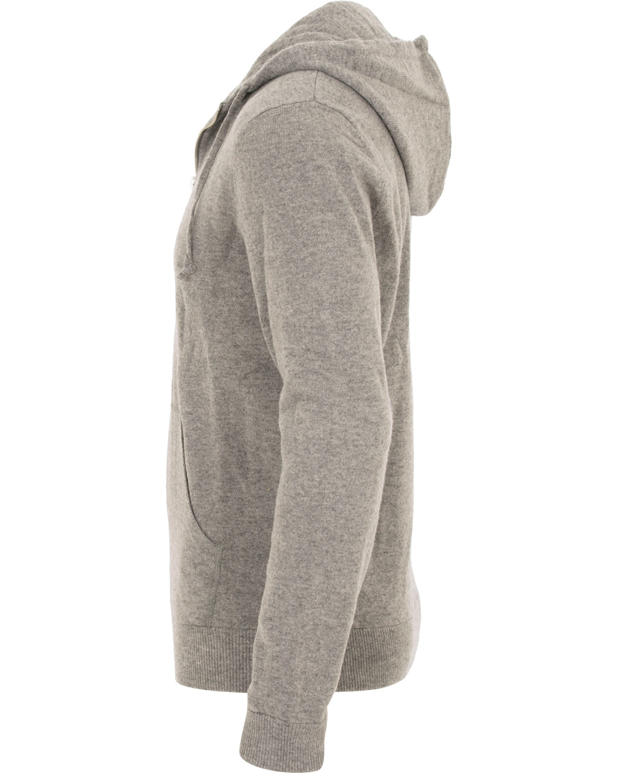Herre | Trøjer | NN07 | Wool Full Zip Hoodie Light Grey
