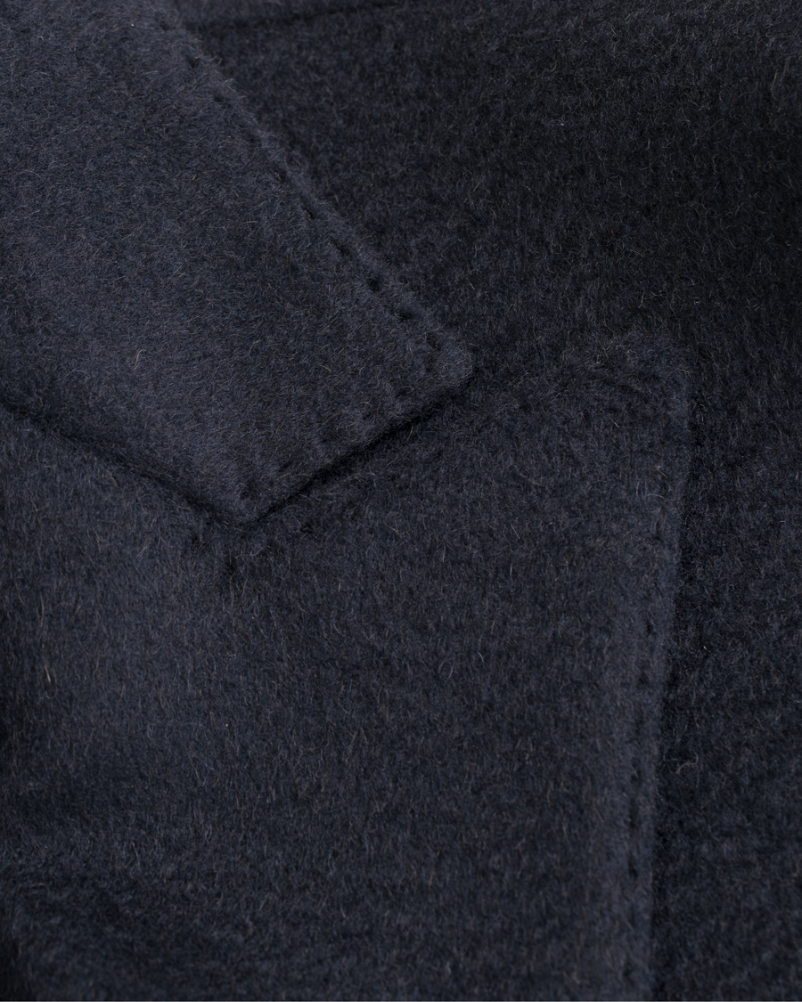 Herre | Jakker | Oscar Jacobson | Saul Delux Double Breasted Camelhair Coat Navy