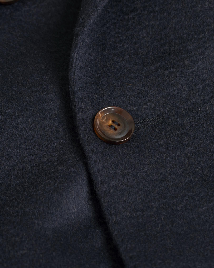 Herre | Jakker | Oscar Jacobson | Saul Delux Double Breasted Camelhair Coat Navy