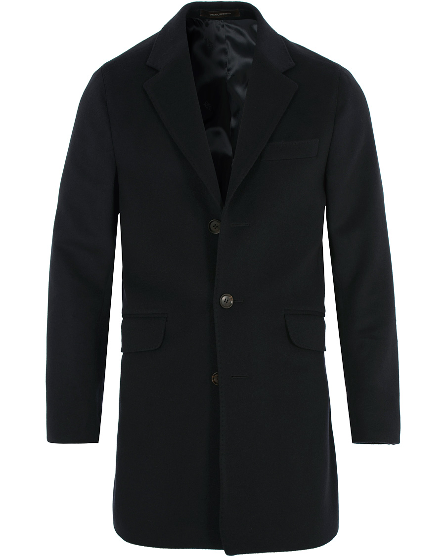 Herre | Jakker | Oscar Jacobson | Saks Wool Coat Navy