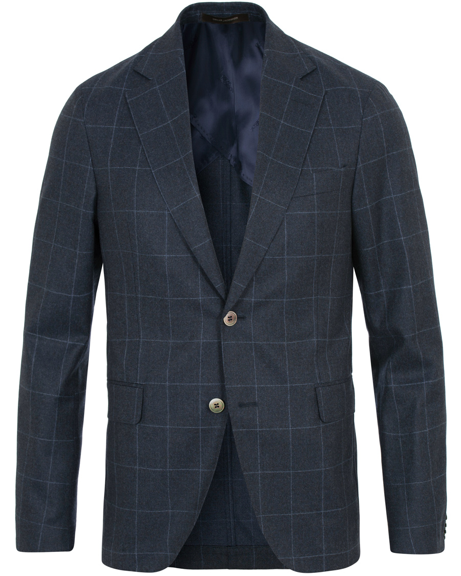 Herre | Jakkesæt | Oscar Jacobson | Egel Wool Check Suit Navy