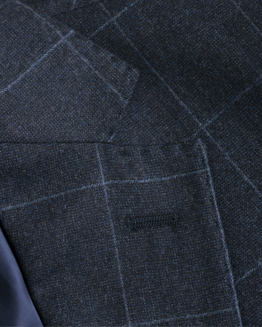 Herre | Jakkesæt | Oscar Jacobson | Egel Wool Check Suit Navy