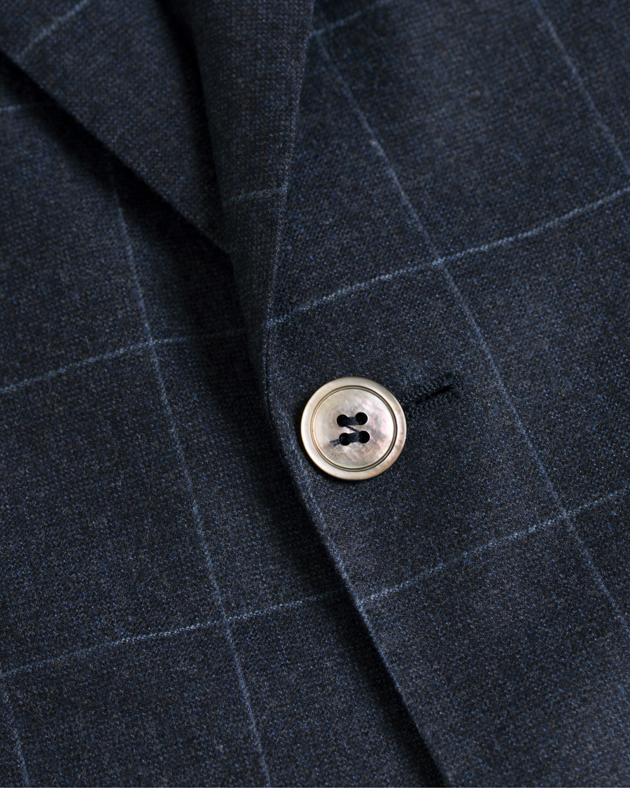 Herre | Jakkesæt | Oscar Jacobson | Egel Wool Check Suit Navy