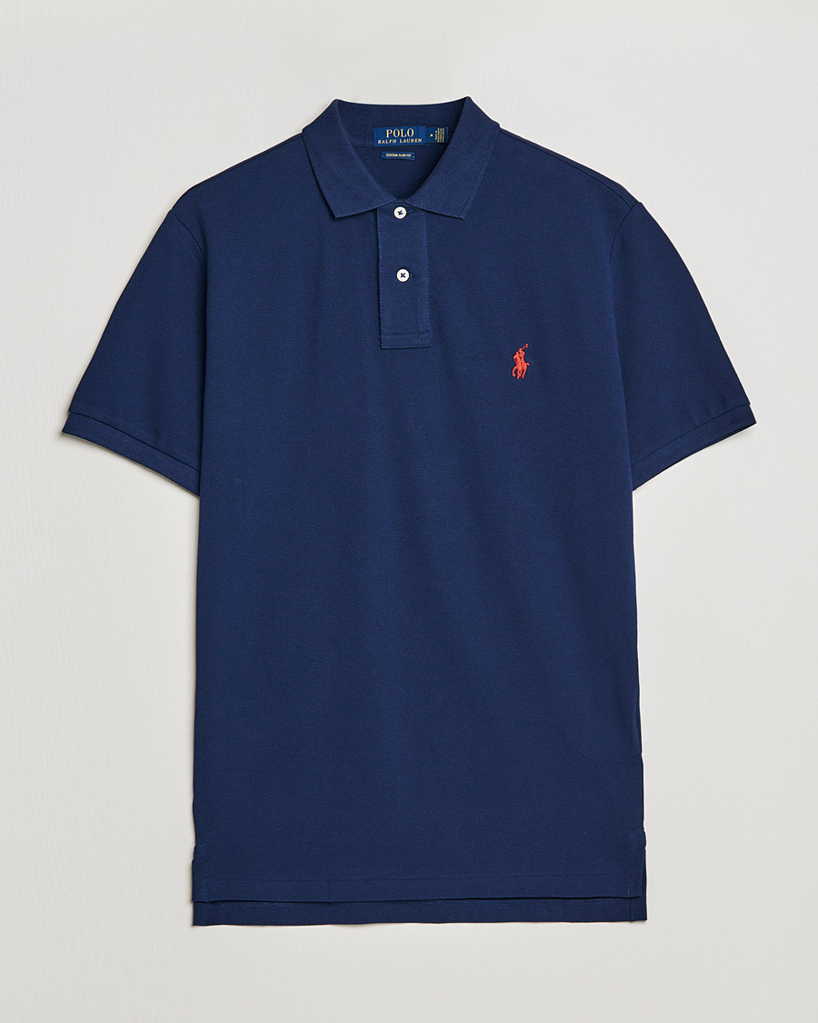 Herre | Polotrøjer | Polo Ralph Lauren | Custom Slim Fit Polo Newport Navy