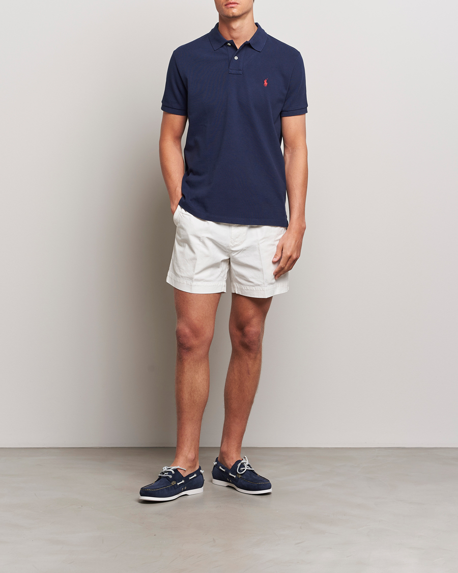 Herre | Polotrøjer | Polo Ralph Lauren | Custom Slim Fit Polo Newport Navy
