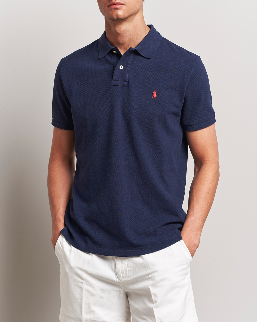 Herre | Kortærmede polotrøjer | Polo Ralph Lauren | Custom Slim Fit Polo Newport Navy