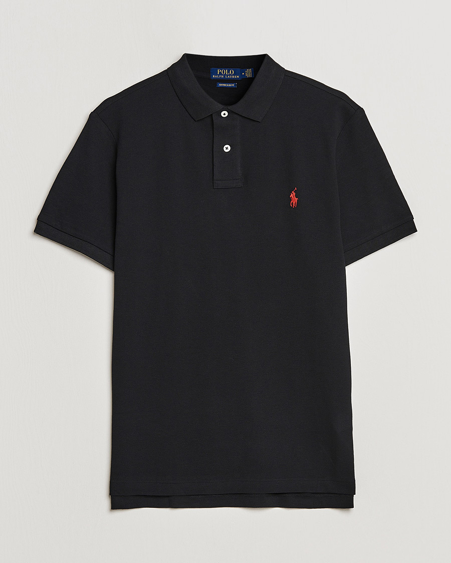 Herre | Polotrøjer | Polo Ralph Lauren | Custom Slim Fit Polo Black