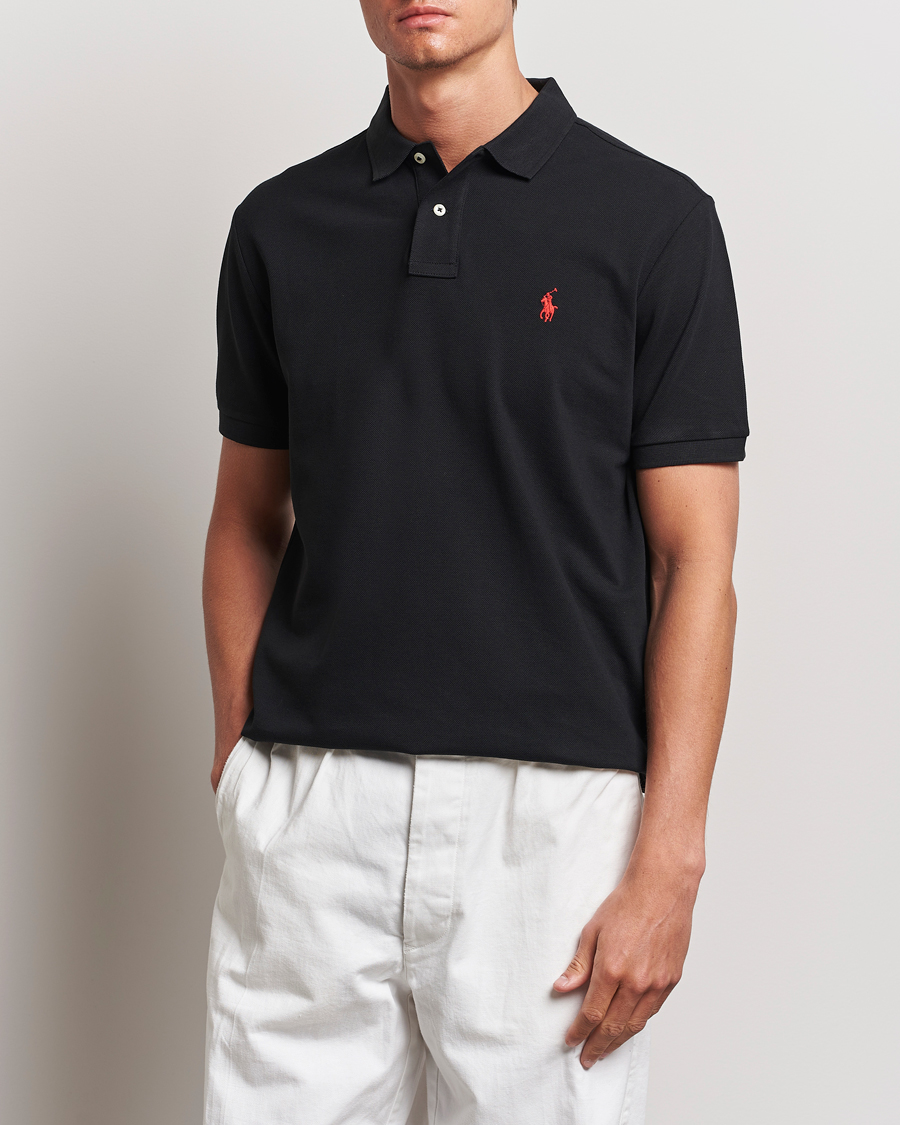 Herre | Kortærmede polotrøjer | Polo Ralph Lauren | Custom Slim Fit Polo Black