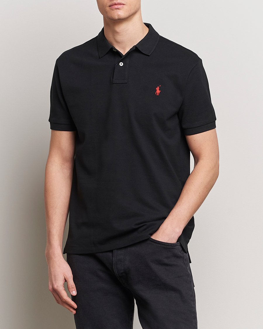 Herre | Kortærmede polotrøjer | Polo Ralph Lauren | Slim Fit Polo Polo Black