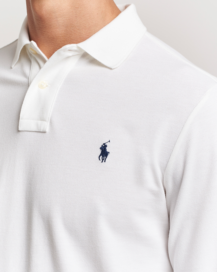 Herre | Polotrøjer | Polo Ralph Lauren | Custom Slim Fit Long Sleeve Polo White
