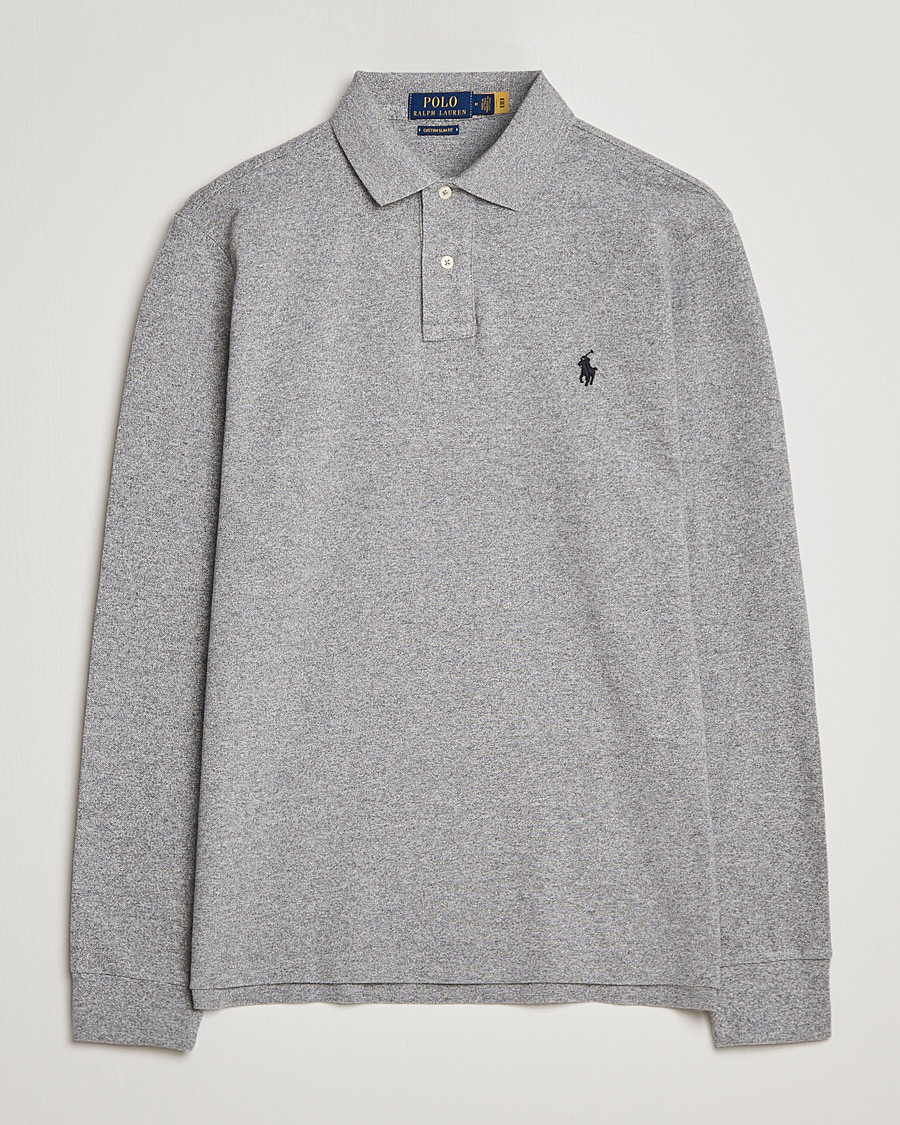 Herre | Polotrøjer | Polo Ralph Lauren | Custom Slim Fit Long Sleeve Polo Canterbury Heather
