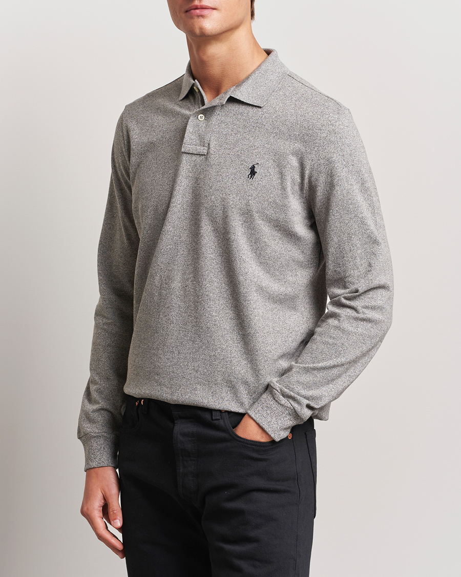 Herre | Polotrøjer | Polo Ralph Lauren | Custom Slim Fit Long Sleeve Polo Canterbury Heather