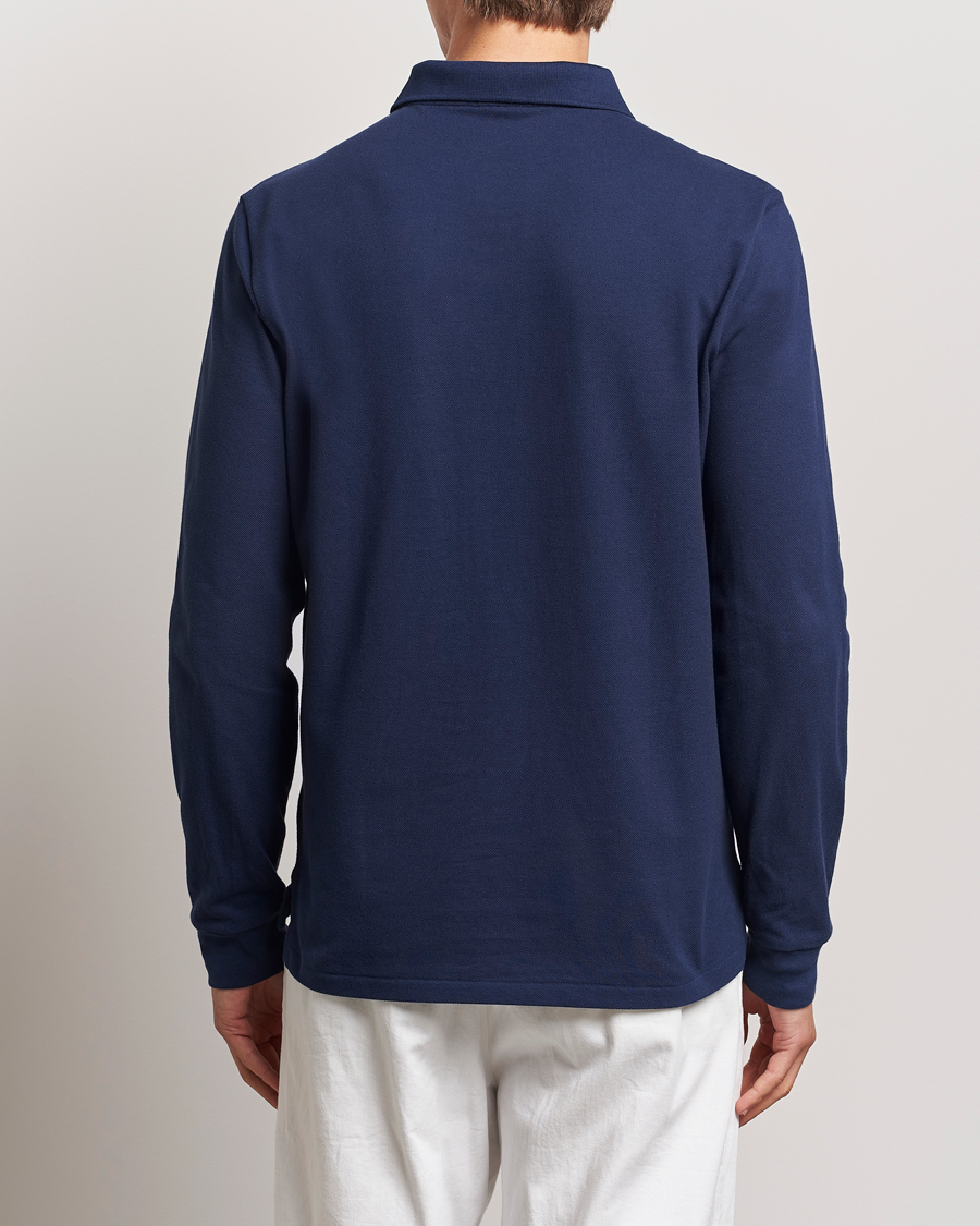 Herre | Polotrøjer | Polo Ralph Lauren | Custom Slim Fit Long Sleeve Polo Newport Navy
