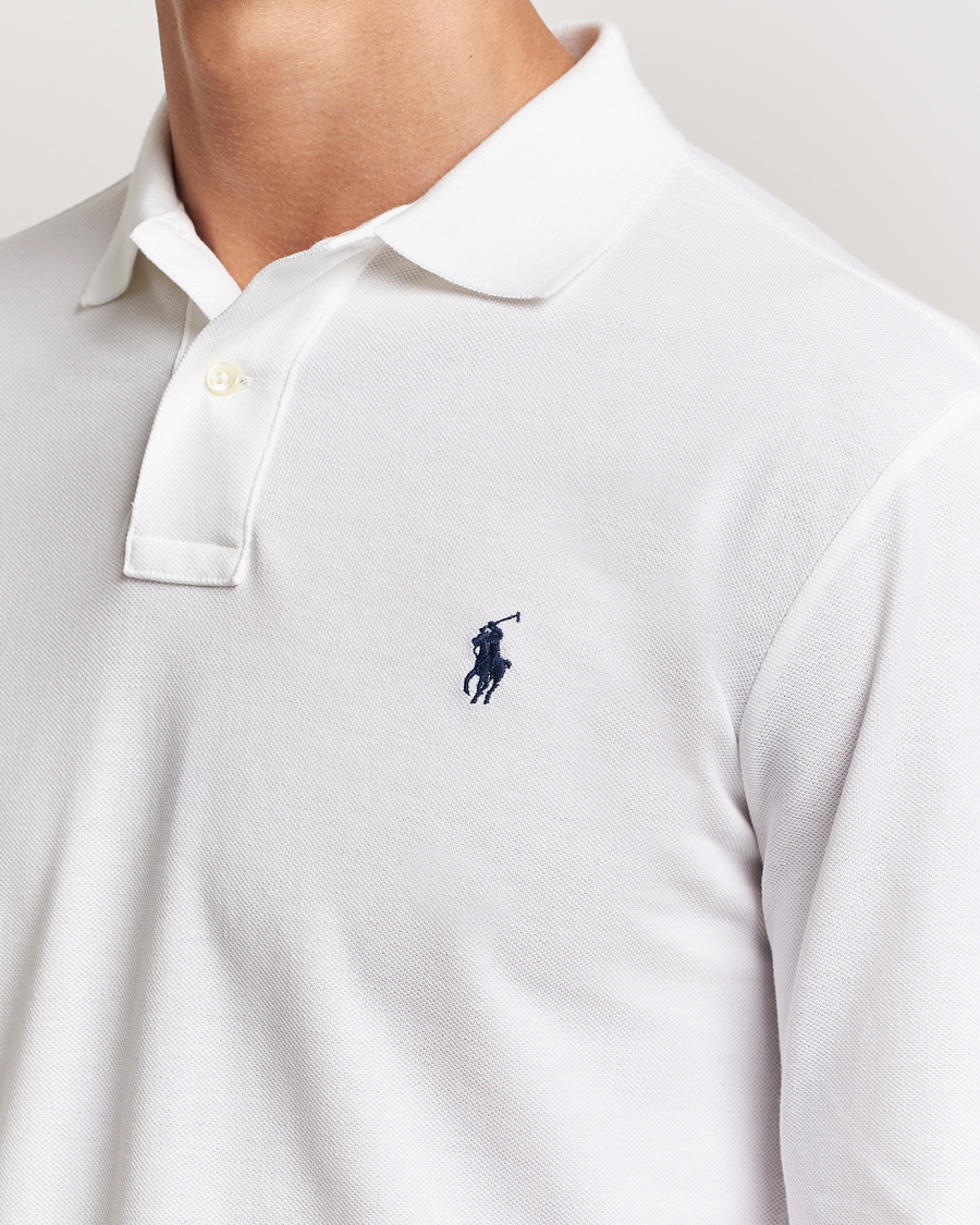 Herre | Polotrøjer | Polo Ralph Lauren | Slim Fit Long Sleeve Polo White