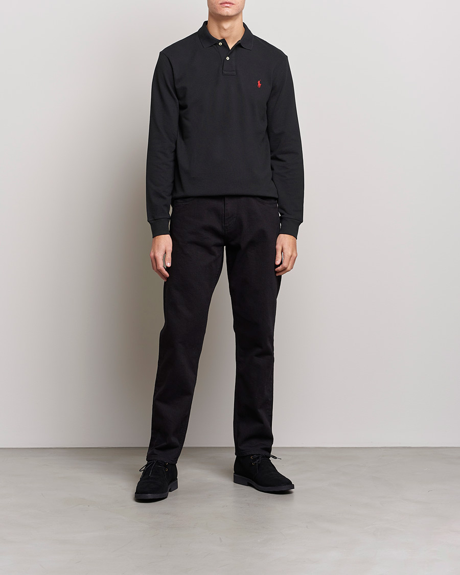 Herre | Polotrøjer | Polo Ralph Lauren | Slim Fit Long Sleeve Polo Polo Black
