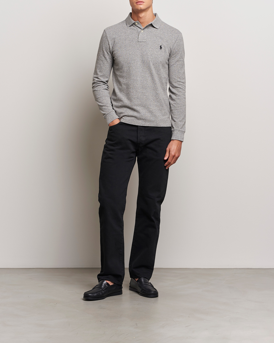 Herre | Polotrøjer | Polo Ralph Lauren | Slim Fit Long Sleeve Polo Canterbury Heather