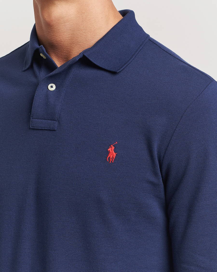 Herre | Polotrøjer | Polo Ralph Lauren | Slim Fit Long Sleeve Polo Newport Navy