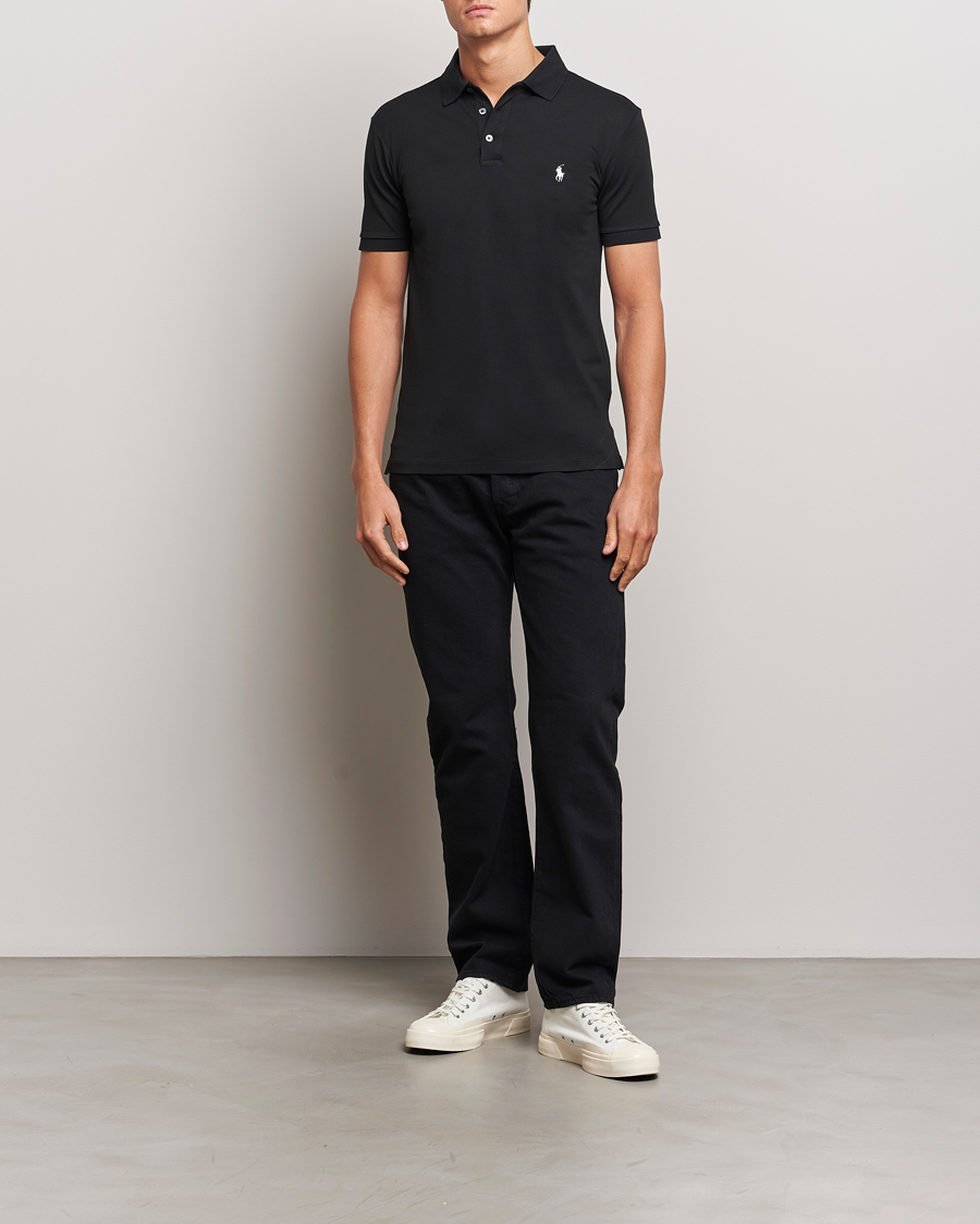 Herre | Polotrøjer | Polo Ralph Lauren | Slim Fit Stretch Polo Black