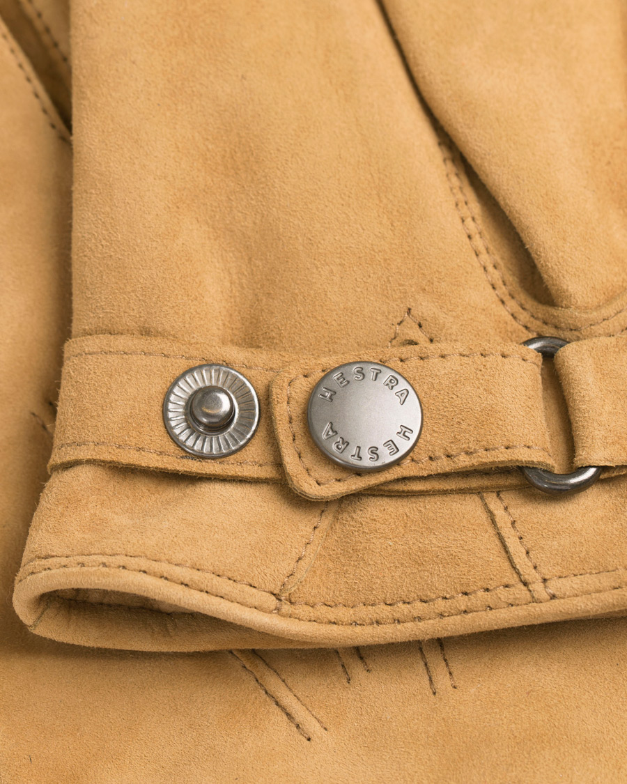 Herre | Hestra Robert Lambsuede Wool Lined Buckle Glove Camel | Hestra | Robert Lambsuede Wool Lined Buckle Glove Camel