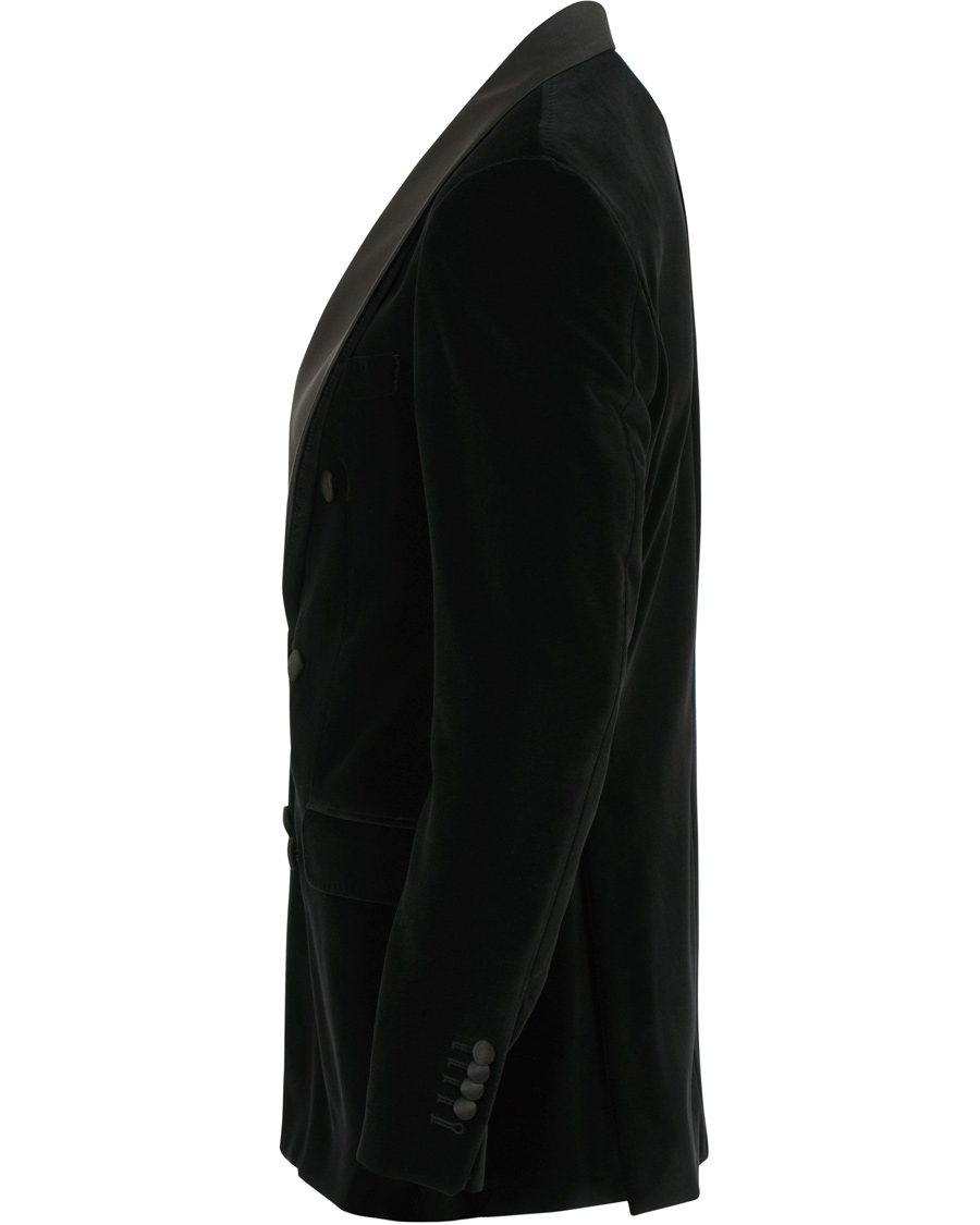 Herre | Blazere & jakker | Morris Heritage | Tuxedo Velvet Shawl Collar Double Breasted Blazer Black